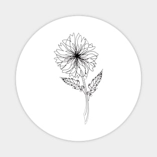 November Chrysanthemum Flower Thanksgiving Magnet